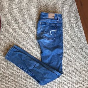 Blue American eagle skinny jeans!